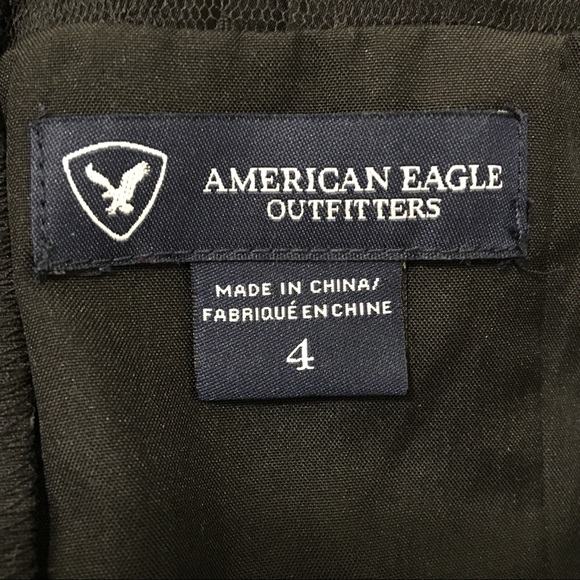 American Eagle Black Fit & Flare Dress Sz. 4 - Picture 8 of 8